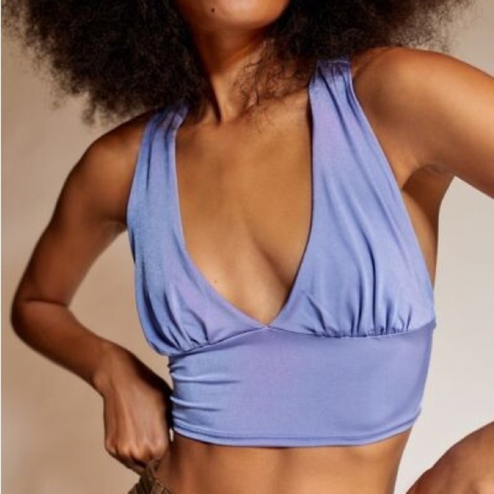 Urban Outfitters Plunging Tie-Back Tank Top